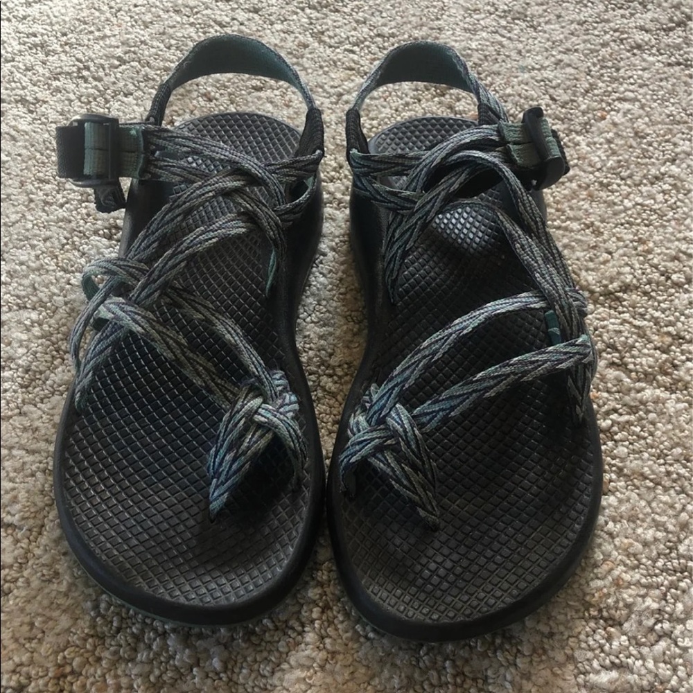 Green and Purple Chacos